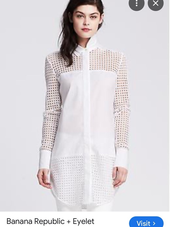 Banana Republic Dresses & Skirts - Banana Republic  Women’s White Dress Shirt Bottom Down Size: 8